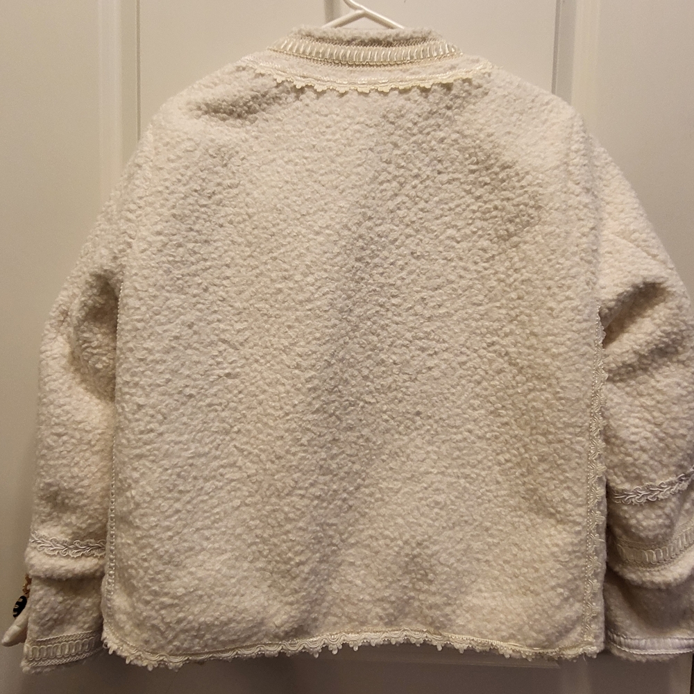 Cream Textured Jacket - Picture 5 of 5